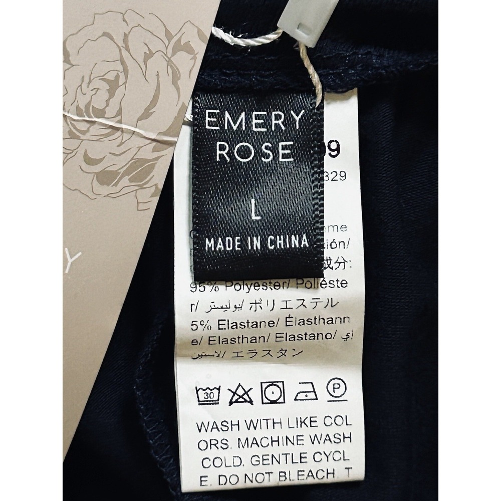 Emery Rose NEW Women's Large NWT Ruched Wideband Waist Skirt Black NWT CUTE - Picture 3 of 15